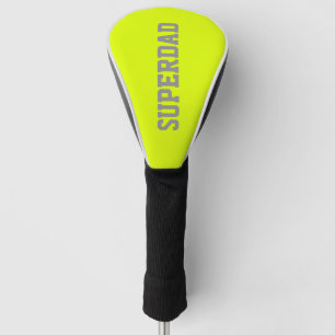 Couvre-club De Golf Super papa en jaune fluorescent