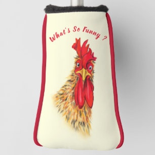 Couvre-club De Golf Surpris Rooster Funny Golf Head Cover Cadeau