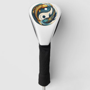 Couvre-club De Golf Symbole japonais Yin Yang Poisson Koi