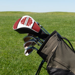Couvre-club De Golf Symbole logo rouge du pompier personnalisé