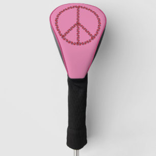 Couvre-club De Golf SYMBOLE rose DE LA PAIX