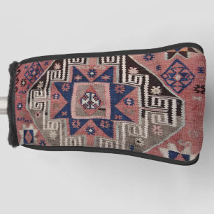 Couvre-club De Golf Tapis Kilim Rouge Antique Oriental
