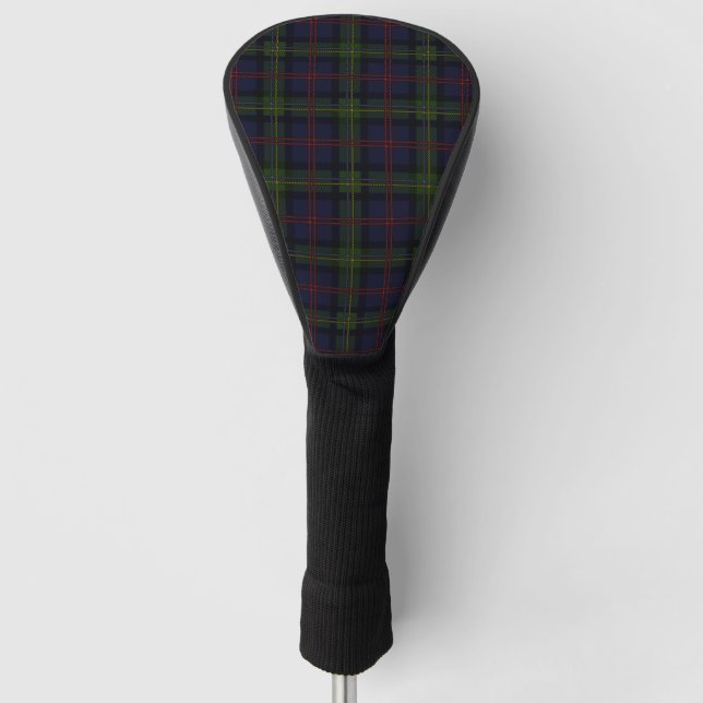Couvre-club De Golf Tartan Clan Malcolm Violet Black Check (Devant)
