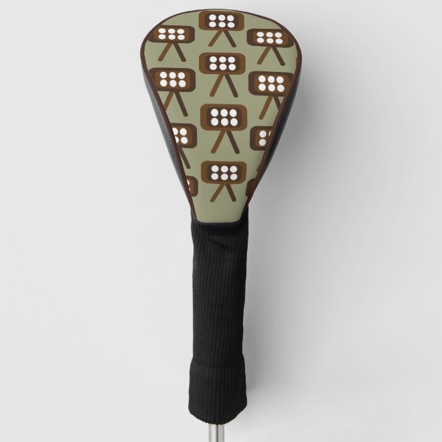 Couvre-club De Golf Télévision Moderne Du Milieu Du Siècle (Devant)