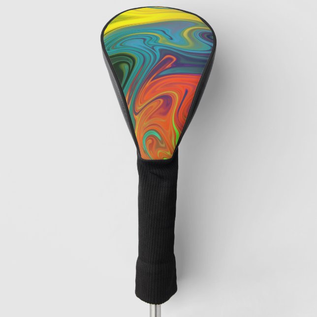 Couvre-club De Golf Tendance néon orange rouge bleu jaune vert Abstrai (Devant)