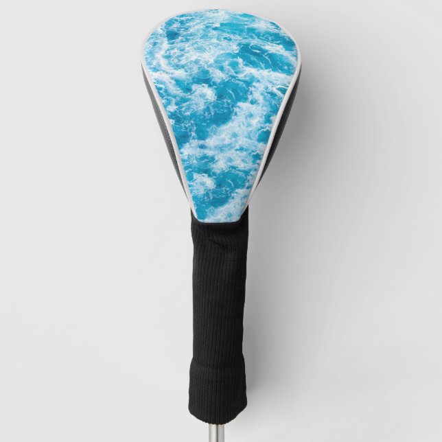 Couvre-club De Golf Texture d'onde bleu océan (Devant)