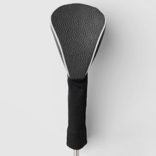 Couvre-club De Golf Texture en cuir noir