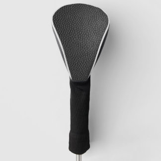 Couvre-club De Golf Texture en cuir noir
