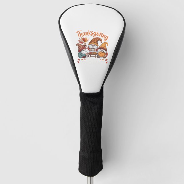 Couvre-club De Golf Thanksgiving Gnome Fall Leopard Turkey Essentiel T (Devant)
