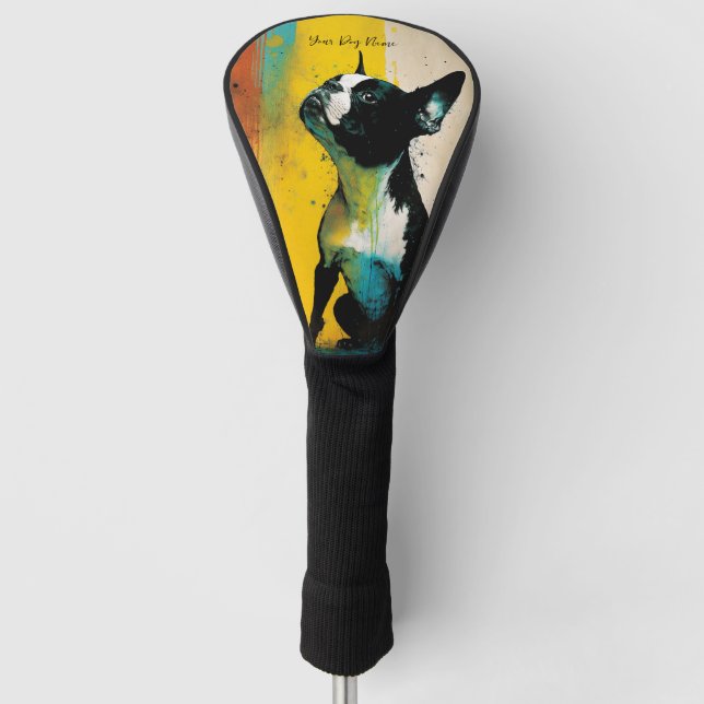 Couvre-club De Golf The Boston Terrier Dog - Composition 002 (Devant)