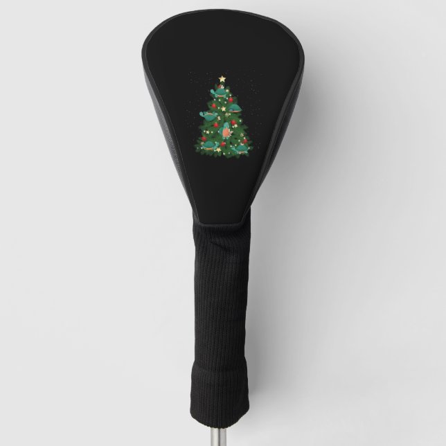 Couvre-club De Golf Tortue de mer Arbre de Noël (Devant)