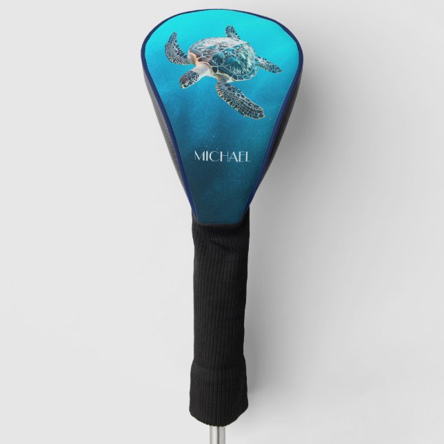 Couvre-club De Golf Tortue de mer Turquoise | Côtier (Devant)