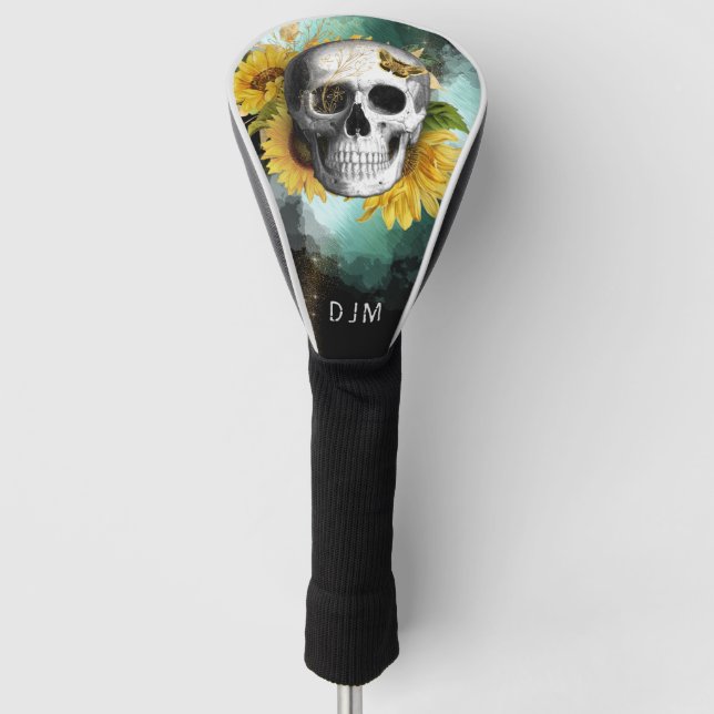 Couvre-club De Golf Tournesol Couvre-tête de golf Monogramme (Devant)
