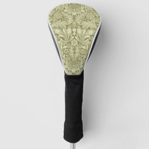 Couvre-club De Golf Tournesol William Morris Vintage Olive Damask