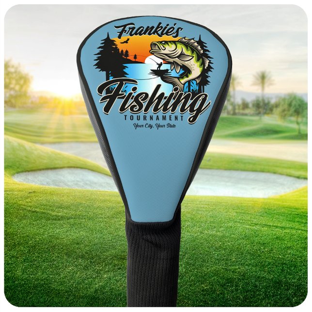 Couvre-club De Golf Tournoi de pêche personnalisé Truite pêcheur (Créateur téléchargé)