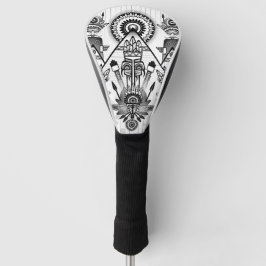 Couvre-club De Golf Tribal autochtone Abstrait