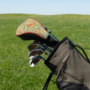 Couvre-club De Golf Tropical Fun Orange & Green