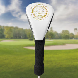 Couvre-club De Golf Trou personnalisé en un or classique