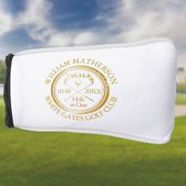 Couvre-club De Golf Trou personnalisé en un or classique