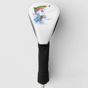 Couvre-club De Golf Truite arc-en-ciel sautant