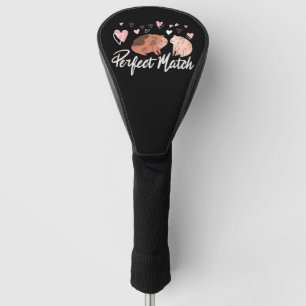 Couvre-club De Golf Un couple parfait, cobayes, Saint Valentin