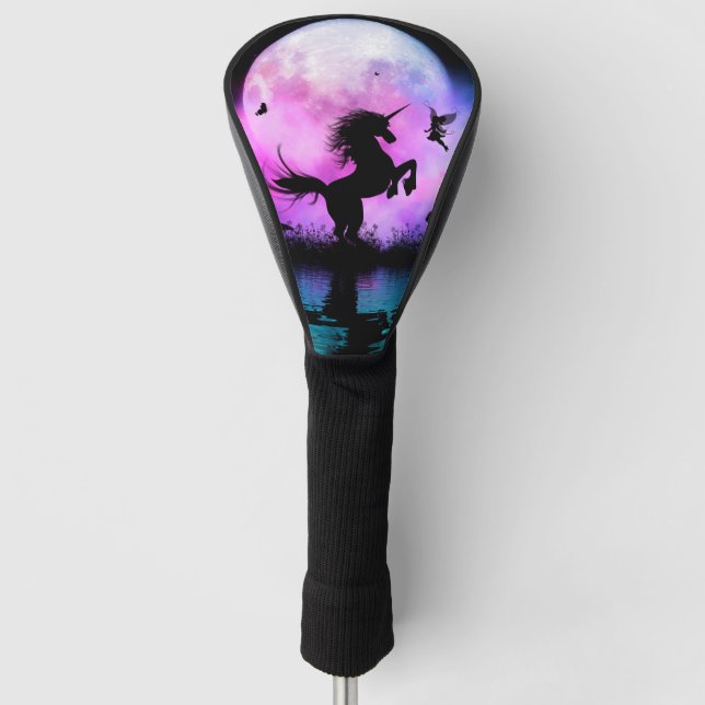 Couvre-club De Golf Unicorne avec peu de fée (Devant)
