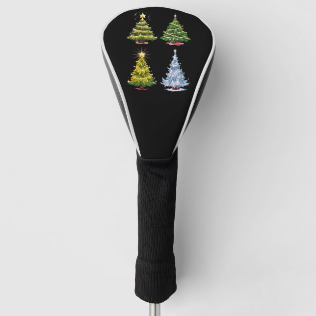 Couvre-club De Golf Vacances de Noël Arbre verte (Devant)