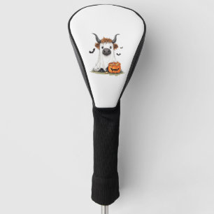 Couvre-club De Golf Vache Highland fantôme Halloween PNG