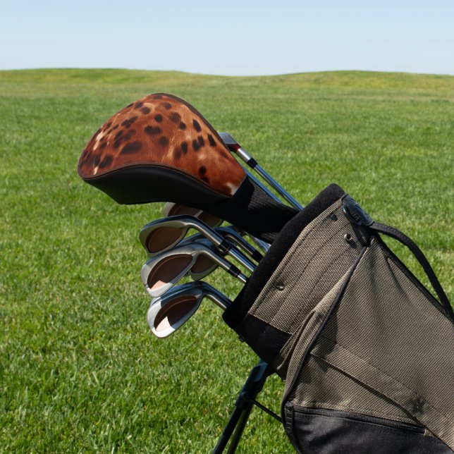 Couvre-club De Golf Vachette à crème noire Brown occidentale (In Situ)