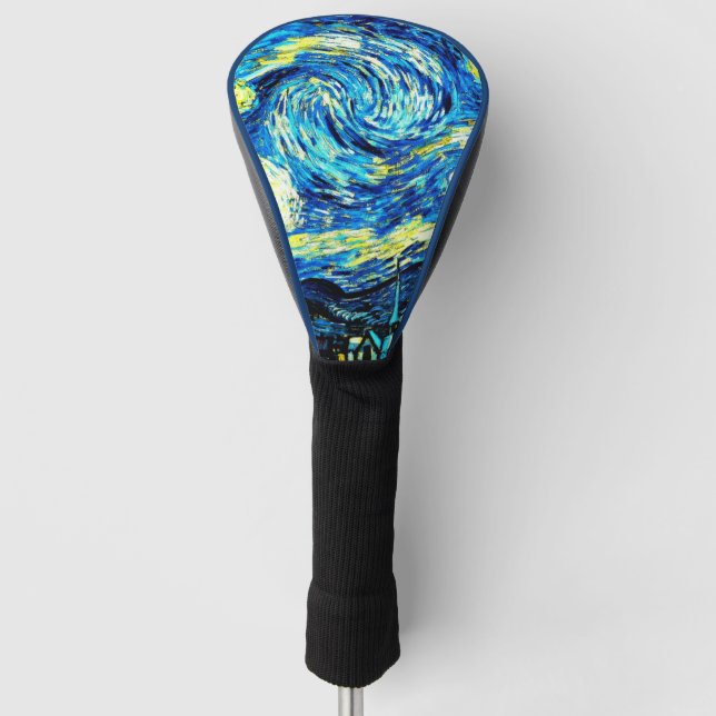 Couvre-club De Golf Van Gogh - Starry Night, célèbre peinture, (Devant)