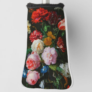 Couvre-club De Golf Vase de verre avec des fleurs
