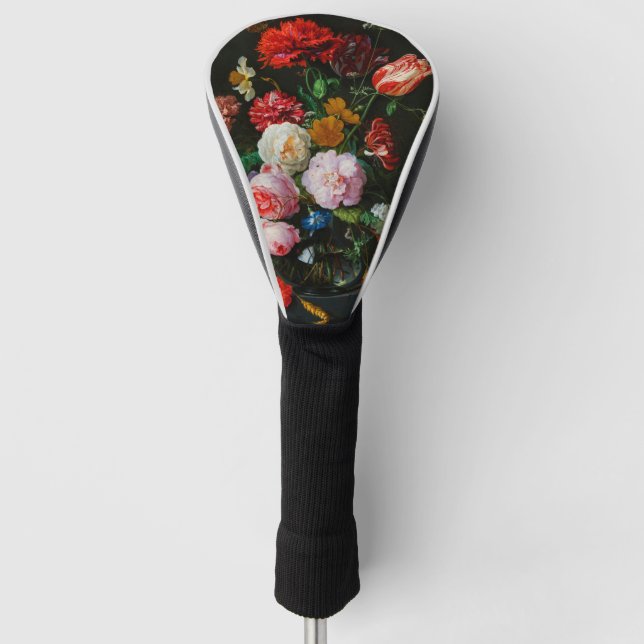 Couvre-club De Golf Vase de verre avec des fleurs (Devant)