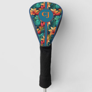 Couvre-club De Golf Vibes tropicales Turquoise Blue Green Golf Head Co