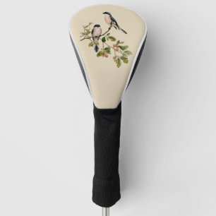 Couvre-club De Golf Vintage de beaux oiseaux sur le beige
