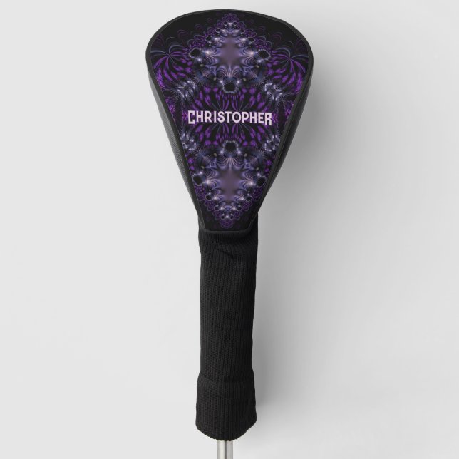 Couvre-club De Golf Violet noir Exotique gothique (Devant)