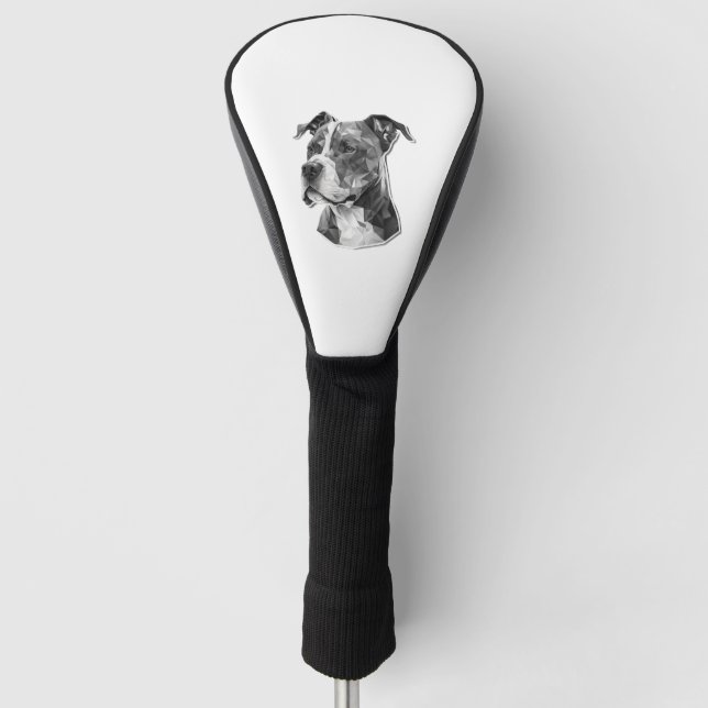 Couvre-club De Golf Visage de chien Pitbull (Devant)