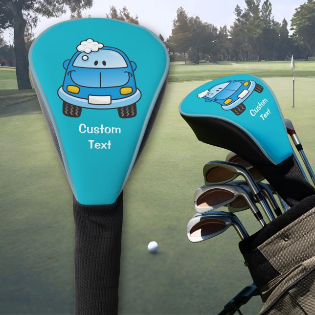 Couvre-club De Golf Voiture bleue avec bulles (Créateur téléchargé)