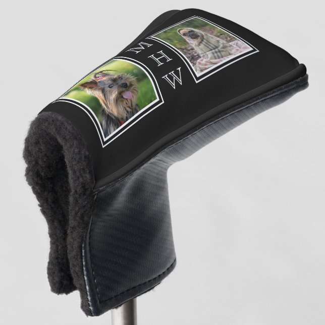 Couvre-club De Golf VOS PHOTOS & Couverture de putter MONOGRAM (Devant 3/4)