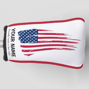 Couvre-club De Golf VOTRE DRAPEAU NOMMÉ de couverture de tête de gol