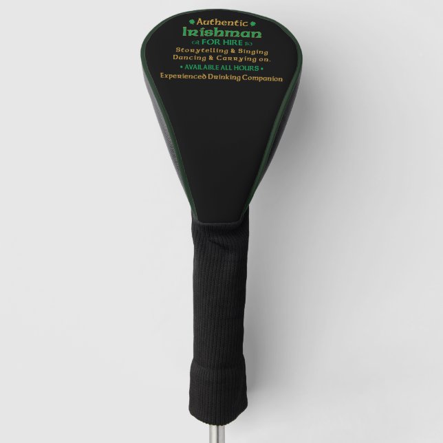 Couvre-club De Golf Vrai Irlandais à Louer Drôle (Devant)