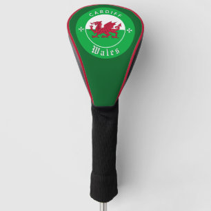 Couvre-club De Golf Wales Golfing, Couvertures, Cardiff, Drapeau gallo