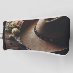 Couvre-club De Golf Western Cowboy Casquette avec fleurs
