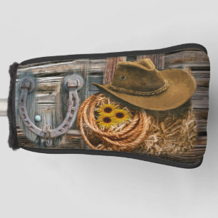 Couvre-club De Golf Western Horseshoe Cowboy Hat Lasso