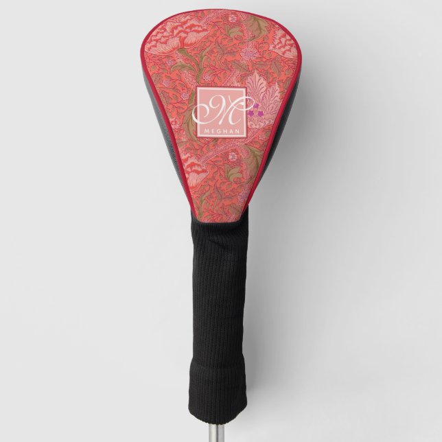 Couvre-club De Golf William Morris - Monogramme Windrush Art Nouveau (Devant)