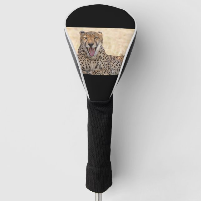 Couvre-club De Golf Yawning Cheetah (Devant)