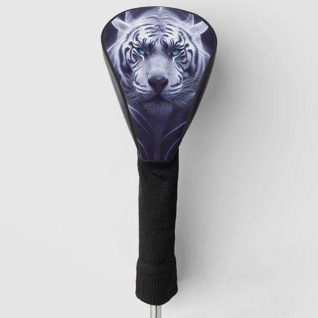 Couvre-club De Golf Yeux Bleus Blancs (Devant)