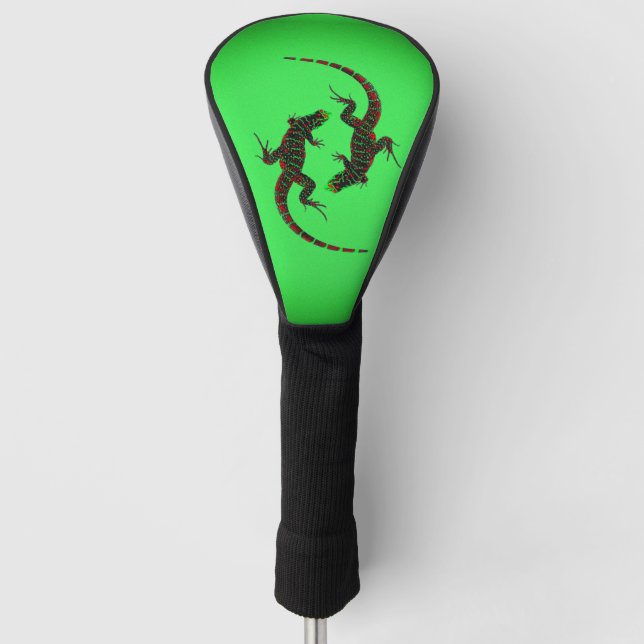 Couvre-club De Golf Yin Yang Lizards (Devant)