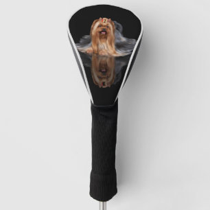 Couvre-club De Golf Yorkshire Terrier sur le noir