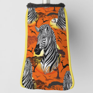 Couvre-club De Golf Zebra African Savanna Wild Animal