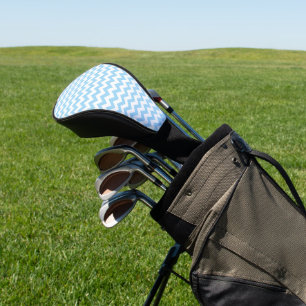Couvre-club De Golf Zigzag bleu, Chevron bleu, Motif géométrique